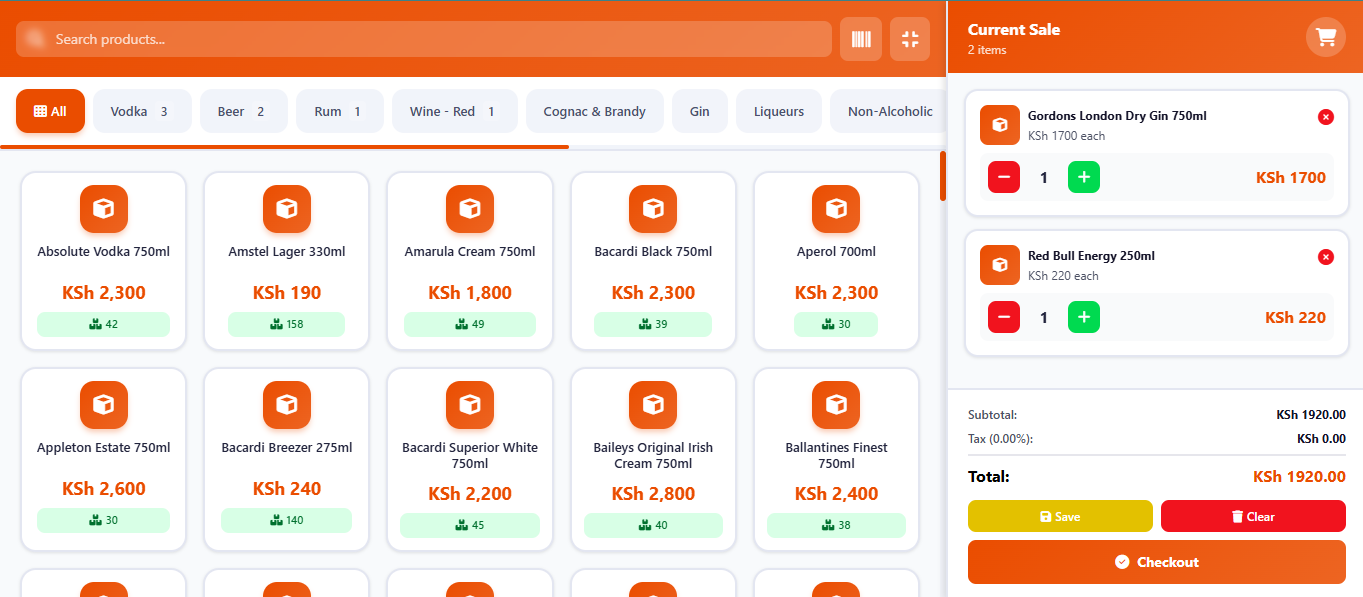 Zuri Wines & Spirits POS System